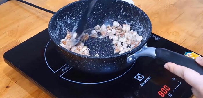 Add more mixed nuts and beans. The mixture will gradually dry and thicken.
