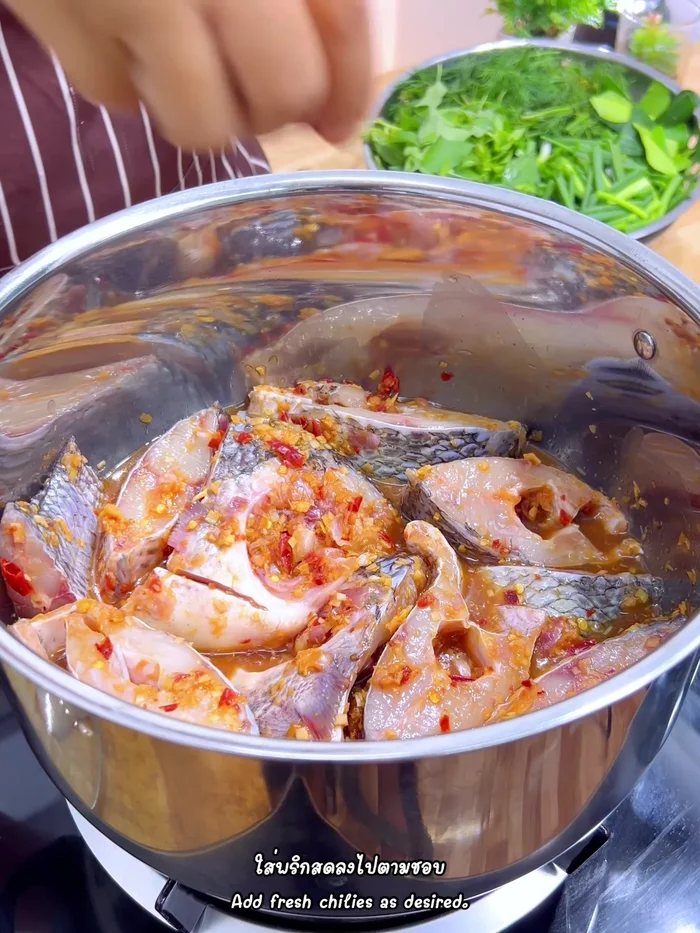Add chili peppers to taste.