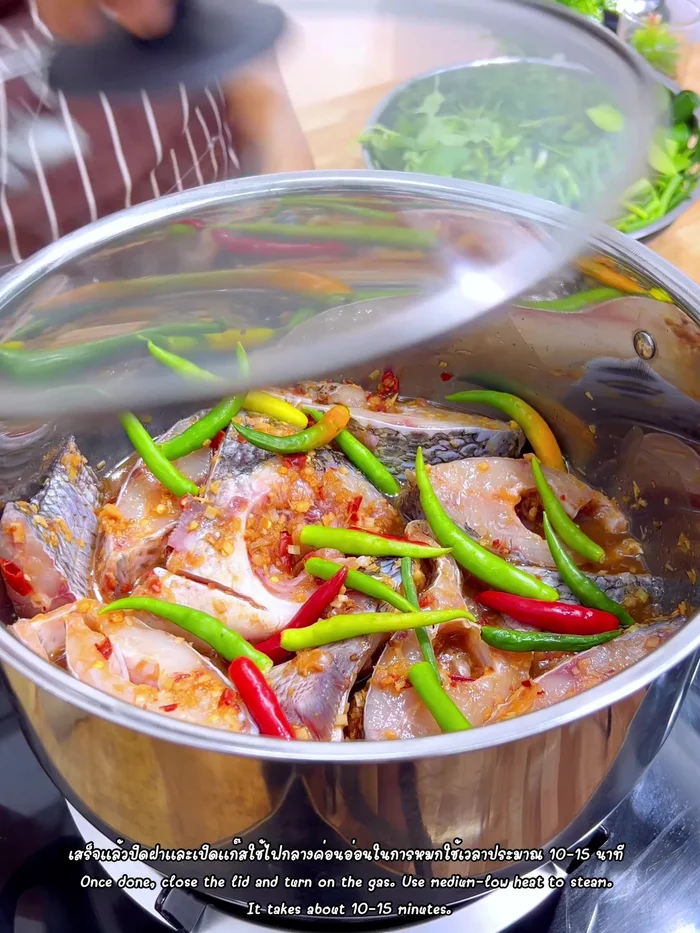 Close the lid and steam over medium heat for 10-15 minutes.