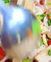 Spicy Salted Egg Yolk Pork Sausage Salad Recipe