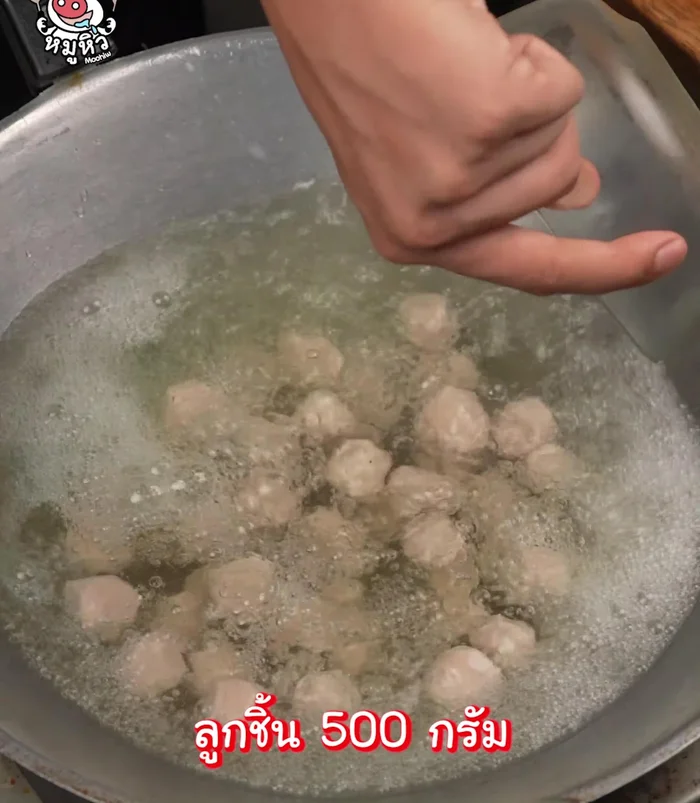 Add the meatballs to the boiling water and cook until done.